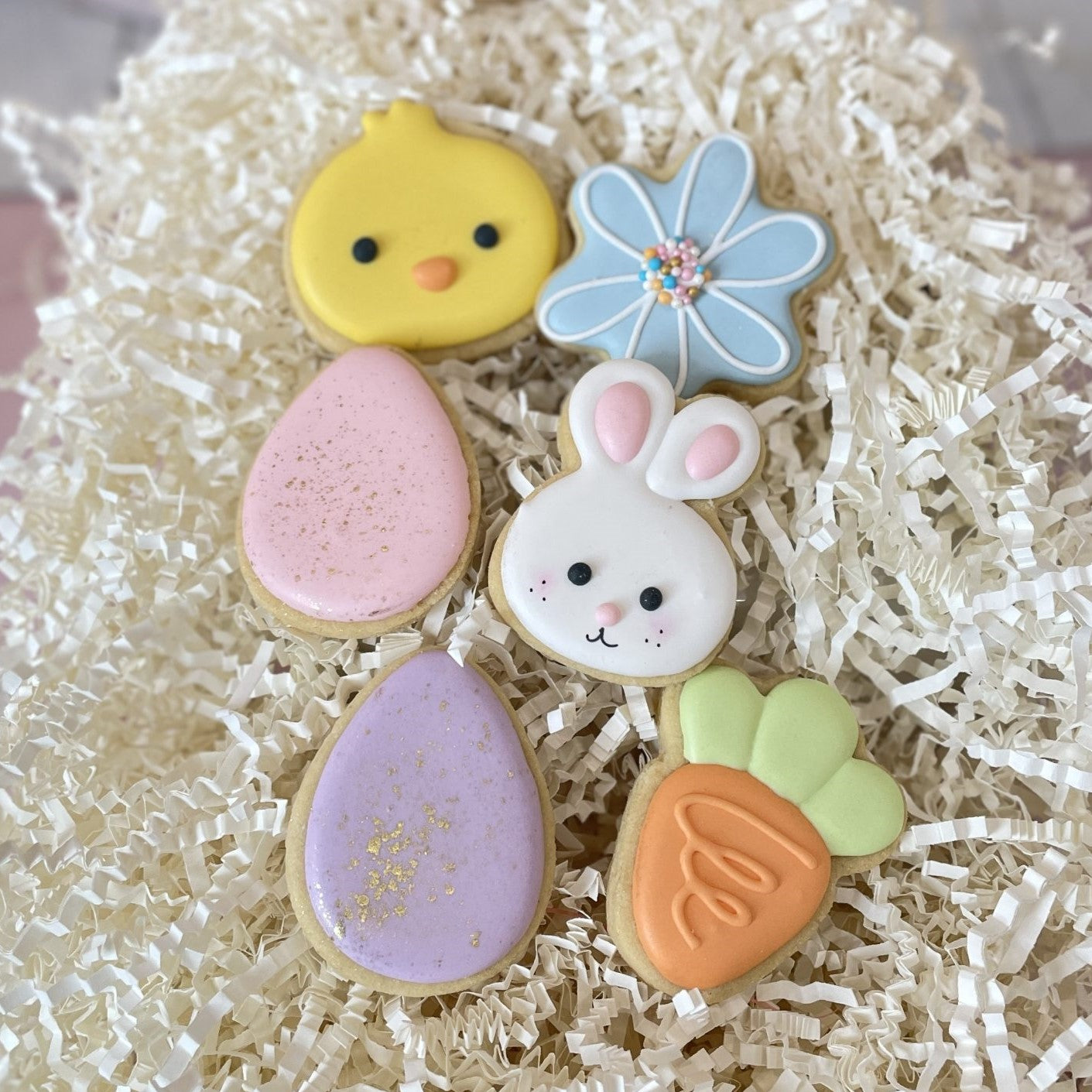 Mini Easter Shortbread Cookies (Pack of 6)