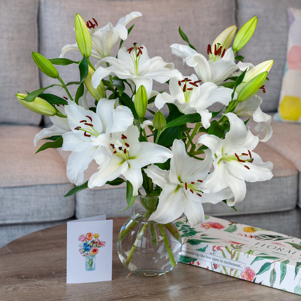 White Oriental Lilies - Floraly Australia